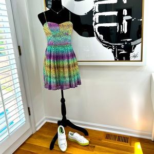 Jack BB Dakota Keelia Multi-Color Spaghetti Strap Fit & Flare Dress, Size 4